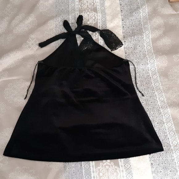 MXM Black Lace Halter Top - Size X - Picture 3 of 7